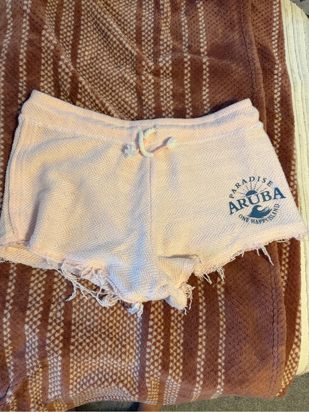 ARUBA Pink Women's TERRY Lounge Micro Shorts
